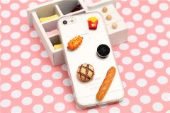 Cute Creative 3D Food Items Banana Baguette Fries Eggs Cookies Case for iPhone 6 4.7 inches